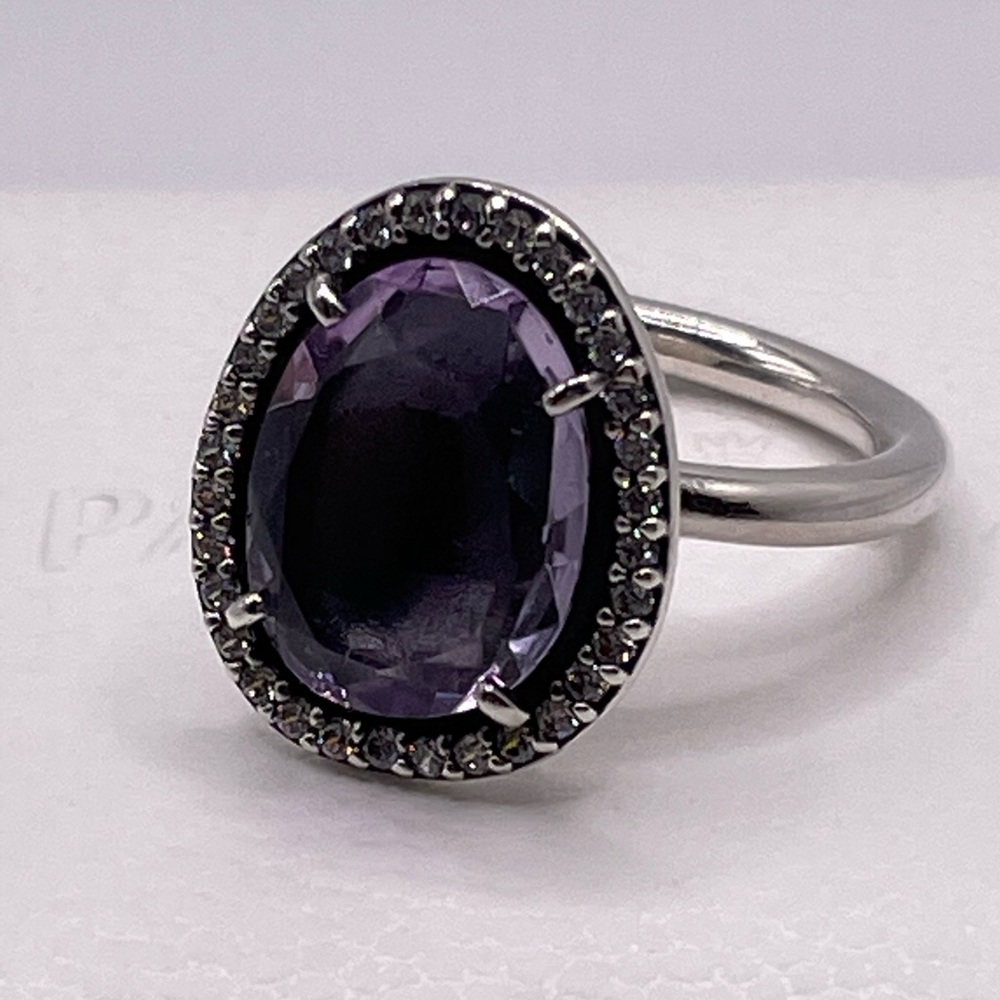 Pandora Amethyst Glamorous Legacy Ring, size 5
